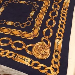 Chanel logo scarf